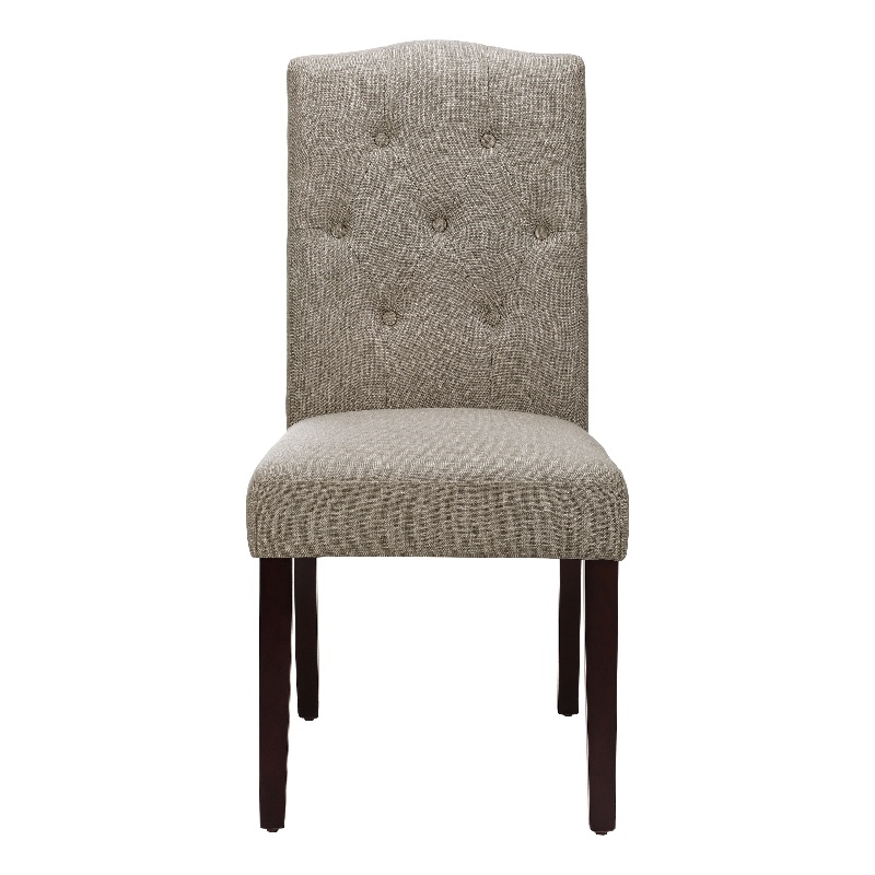 Pemberly Row Tufted Dining or Living Room Accent Chair in Taupe