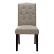 Pemberly Row Tufted Dining or Living Room Accent Chair in Taupe