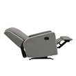 Pemberly Row Rocker Recliner Chair in Pocket Coil Seating in Gray Linen