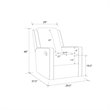 Pemberly Row Rocker Recliner Chair in Pocket Coil Seating in Gray Linen