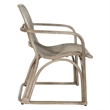 Pemberly Row Chair with Gray Wash Rattan Frame and Sled Base Fully Assembled