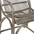 Pemberly Row Chair with Gray Wash Rattan Frame and Sled Base Fully Assembled