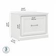 Pemberly Row 24W Small Shoe Bench with Drawer in White Ash - Engineered Wood