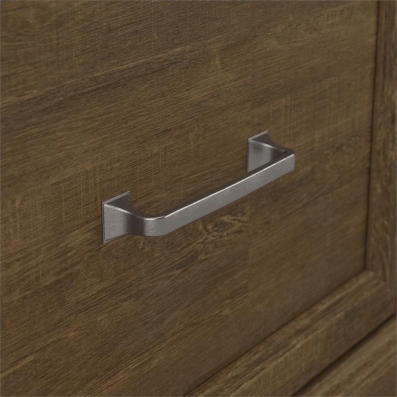 Pemberly Row 40W Shoe Storage Bench with Doors in Ash Brown - Engineered Wood