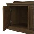 Pemberly Row 40W Shoe Storage Bench with Doors in Ash Brown - Engineered Wood