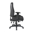 Pemberly Row High Back Multi Function Ergonomic Chair in Black Fabric