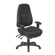 Pemberly Row High Back Multi Function Ergonomic Chair in Black Fabric