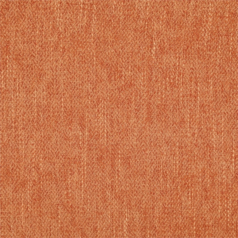 Pemberly Row Chair & Ottoman Herringbone Orange Fabric with Medium Espresso Legs