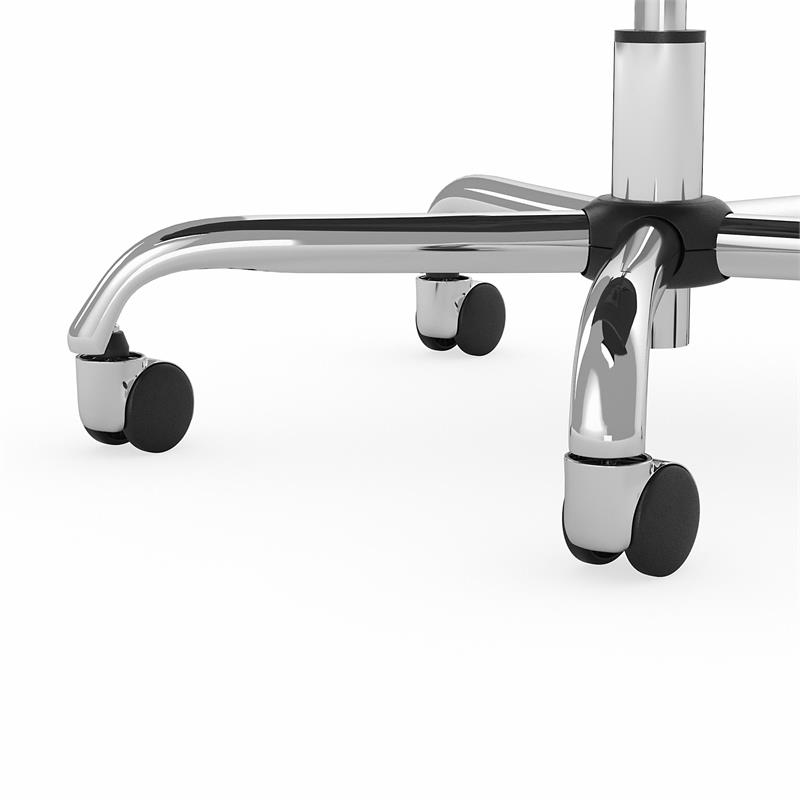 Pemberly Row Modern Mid Back Leather Box Chair in Washed Gray