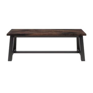 Pemberly Row Contemporary Transitional Dining Bench - Espresso