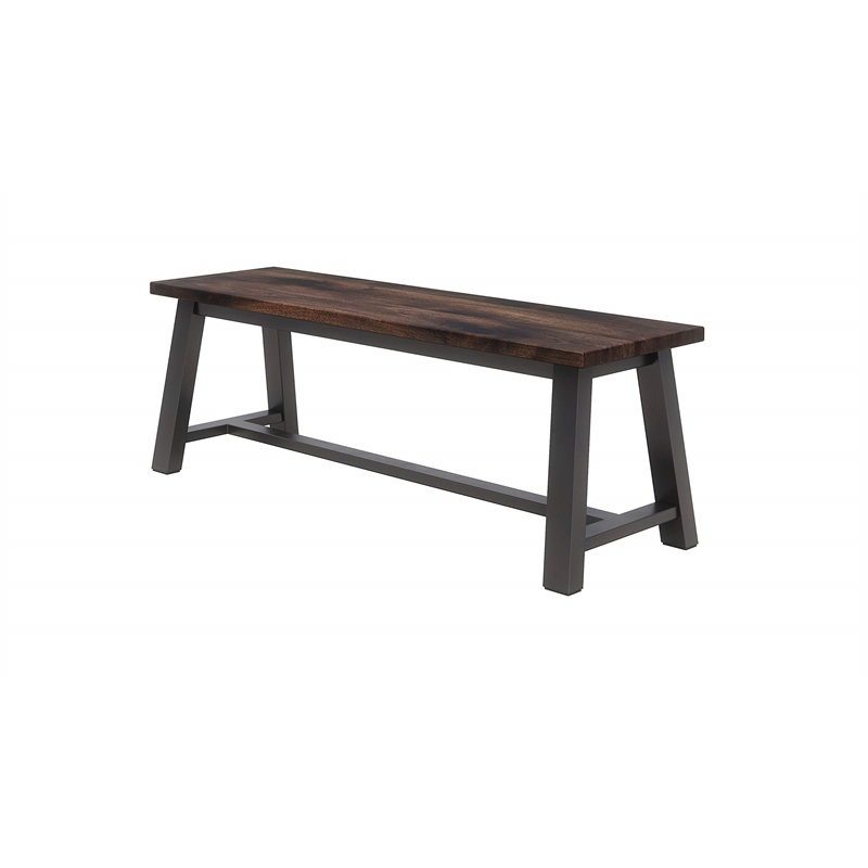 Pemberly Row Contemporary Transitional Dining Bench - Espresso