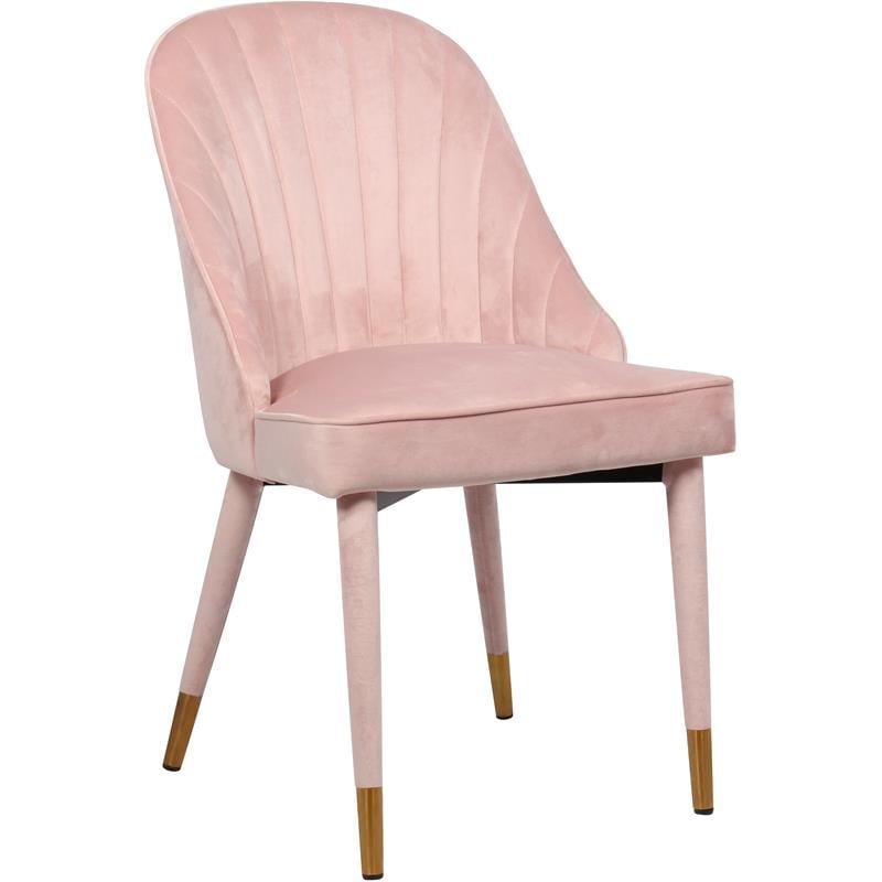 Pemberly Row Contemporary Pink Velvet Dining Chair (Set of 2)