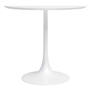 Pemberly Row Modern Wood and Steel 31.5&quot Cafe Table in White