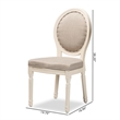 Pemberly Row Gray and White Finished Wood 2-Piece Dining Chair Set
