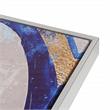 Pemberly Row Circle Abstract Wall Art 30 x 39 with Silver Frame in Blue