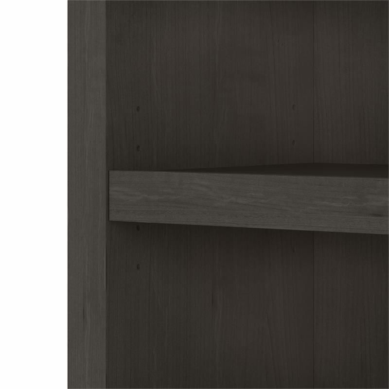 Pemberly Row 5 Shelf Bookcase in Charcoal Maple - Engineered Wood