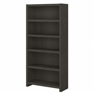 Pemberly Row 5 Shelf Bookcase in Charcoal Maple - Engineered Wood