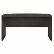Pemberly Row 60W Bow Front Desk in Charcoal Maple - Engineered Wood