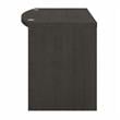 Pemberly Row 60W Bow Front Desk in Charcoal Maple - Engineered Wood