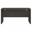 Pemberly Row 60W Bow Front Desk in Charcoal Maple - Engineered Wood