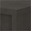 Pemberly Row 60W Bow Front Desk in Charcoal Maple - Engineered Wood