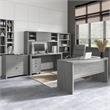 Pemberley Row Engineered Wood Modern Gray Bookcase Rectangular Adjustable Shelves 31.61
