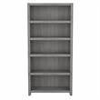 Pemberley Row Engineered Wood Modern Gray Bookcase Rectangular Adjustable Shelves 31.61