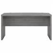 Pemberly Row 60W Bow Front Desk in Modern Gray - Engineered Wood