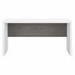 Pemberly Row 60W Credenza Desk in Pure White and Modern Gray - Engineered Wood