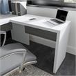 Pemberly Row 36W Desk Return in Pure White and Modern Gray - Engineered Wood