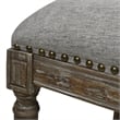 Pemberly Row Rattan Wicker High Back Armless Counter Bar Stool in Dark Gray