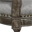 Pemberly Row Rattan Wicker High Back Armless Counter Bar Stool in Dark Gray