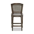 Pemberly Row Rattan Wicker High Back Armless Counter Bar Stool in Dark Gray