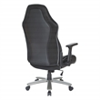 Pemberly Row Big & Tall Bonded Leather Gaming Chair in Gray Mesh