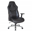 Pemberly Row Big & Tall Bonded Leather Gaming Chair in Gray Mesh