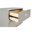 Pemberly Row Modern 2 Drawer Engineered Wood Cabinet in Gray
