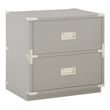 Pemberly Row Modern 2 Drawer Engineered Wood Cabinet in Gray