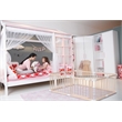 Pemberly Row Baby Wood Safety Gate in Off White with White connector