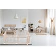 Pemberly Row Baby Wood Safety Gate in Off White with White connector