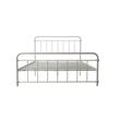 Pemberly Row Contemporary Transitional Metal White Bed in Queen