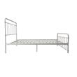 Pemberly Row Contemporary Transitional Metal White Bed in Queen