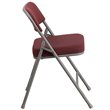 Pemberly Row Triple Braced Metal Folding Chair in Red (Set of 2)