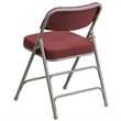 Pemberly Row Triple Braced Metal Folding Chair in Red (Set of 2)