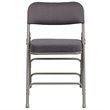 Pemberly Row Double Hinged Metal Folding Chair in Gray (Set of 2)
