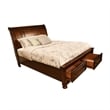 Pemberly Row Queen 5 Pc Storage Bedroom Set made with Wood in Dark Walnut