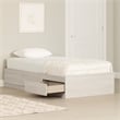 Pemberly Row Contemporary Transitional Bed with 3 Drawers White