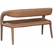 Pemberly Row Modern / Contemporary Brown Vegan Leather Bench