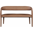 Pemberly Row Modern / Contemporary Brown Vegan Leather Bench