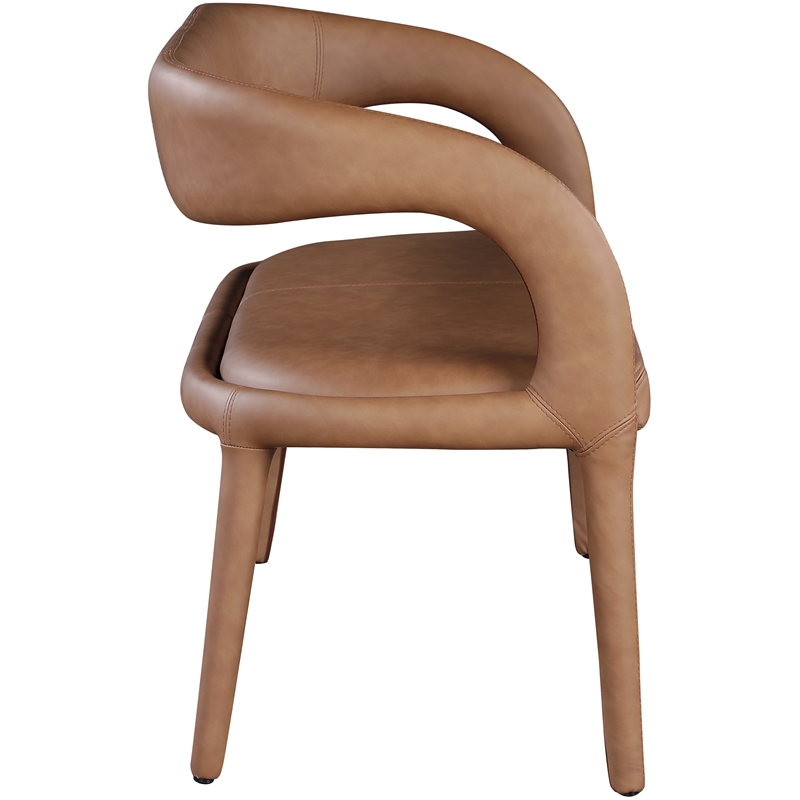 Pemberly Row Modern / Contemporary Brown Vegan Leather Bench