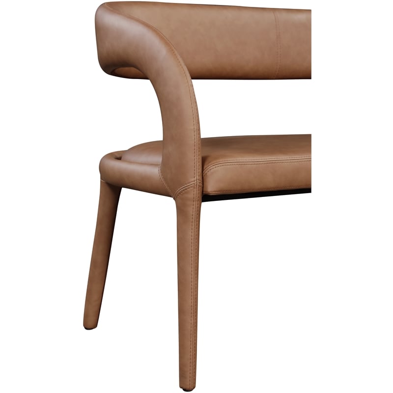 Pemberly Row Modern / Contemporary Brown Vegan Leather Bench